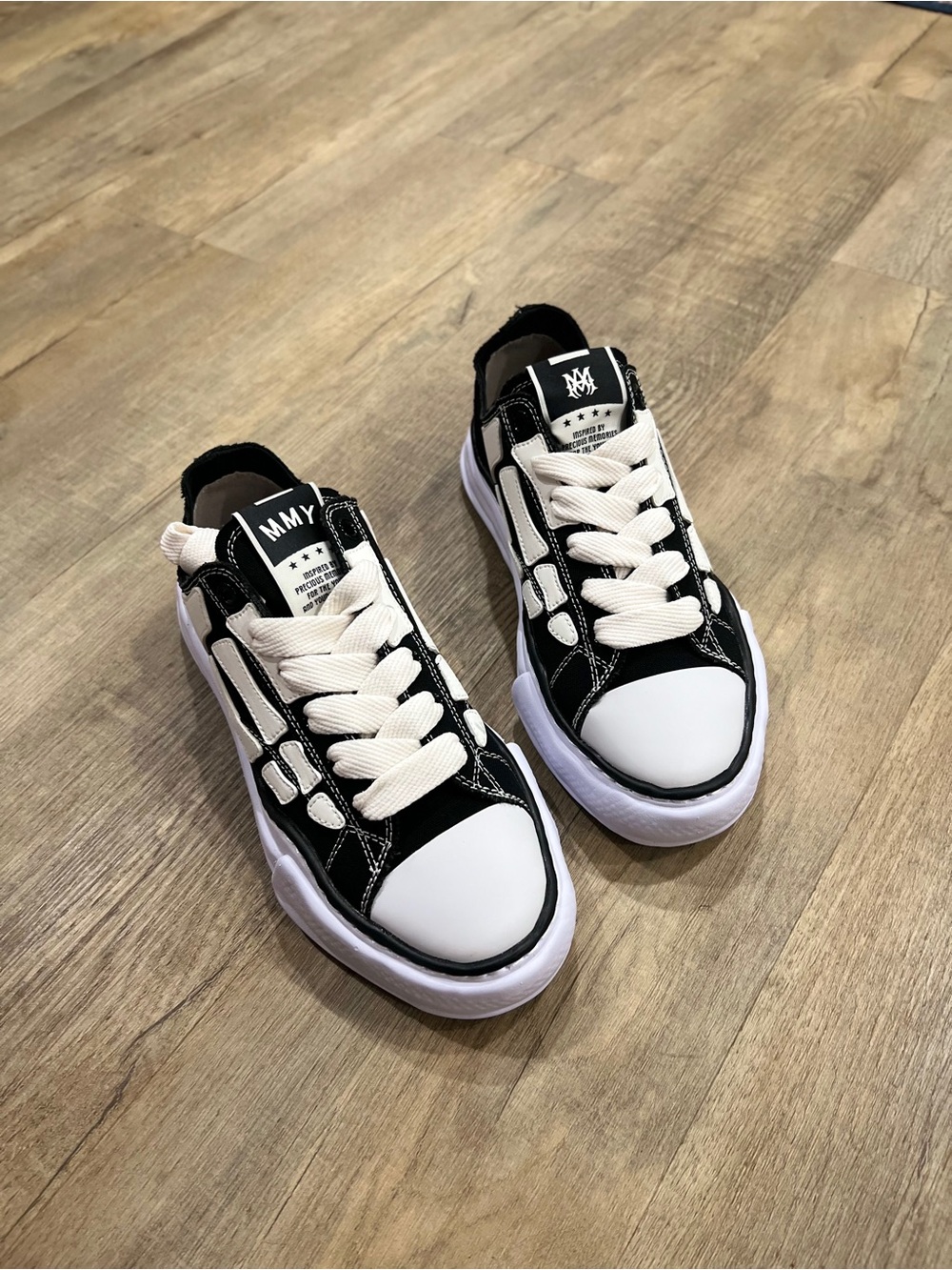 Miharayasuhiro X Amiri Black & White Low-Top Sneakers